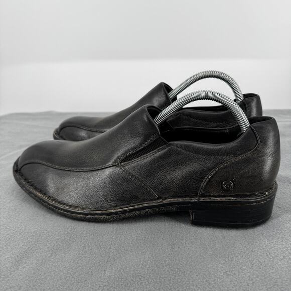 Born Omaha Distressed Black Brown Leather Slip On Loafers Men‎ 8.5 Casual main image 9